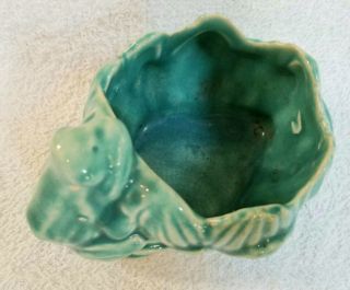 Vintage McCoy pottery frog planter flower 5 