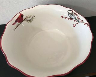 Better Homes Gardens Christmas Heritage Holly & Berry 10” Serving Bowl 5