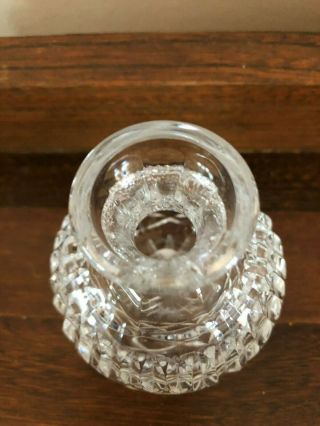 Small Vintage Cut Glass Vase 3 and 1/2 