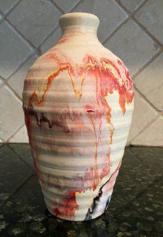 Large Vintage Nemadji Pottery Southwestern Native American Vase 8.  5 