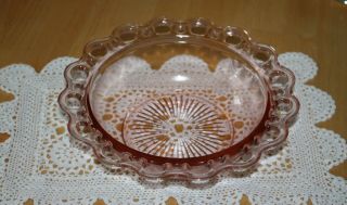 Pink Depression Glass Anchor Hocking Old Colony Open Lace Bowl