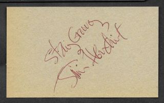 Jimi Hendrix Autograph Reprint On Old 3x5 Card Purple Haze Foxy Lady
