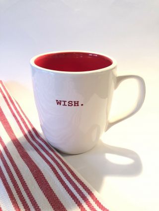 Custom Listing Rae Dunn Wish & Cheer Type Mugs Set Of Two