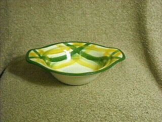 Metlox Vernonware " Gingham Green " Lug Chowder Cereal Bowl Multiple Available