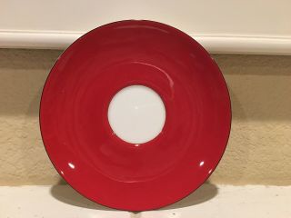 Lenox Kate Spade Rutherford Circle Red Saucers Set Of 2