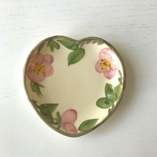 Franciscan Desert Rose Heart Shaped Plate Made In England