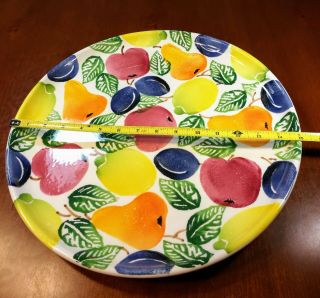 By Ancora Italy Hand Painted Large Plate,  15 " Diameter Rare.  8/38