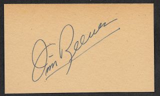 Jim Reeves Autograph Reprint On Old 3x5 Card Country Music