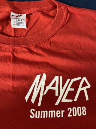 John Mayer 2008 Exclusive Local Crew Tour Shirt Xl Red