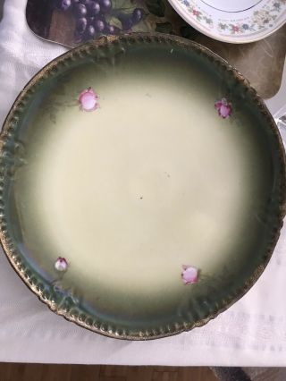 Vintage Hand Painted Nipon Floral Plate W/ Gold Edge Pt Germany