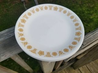 4 VINTAGE CORELLE BUTTERFLY GOLD LUNCHEON PLATES 8.  5 INCH DIAMETER 2