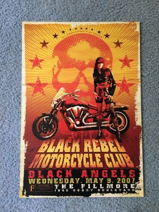 Black Rebel Motorcycle Club Fillmore Concert Poster F873 Black Angels 2007