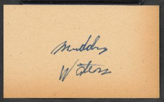 Muddy Waters Autograph Reprint On Period 1970s 3x5 Card