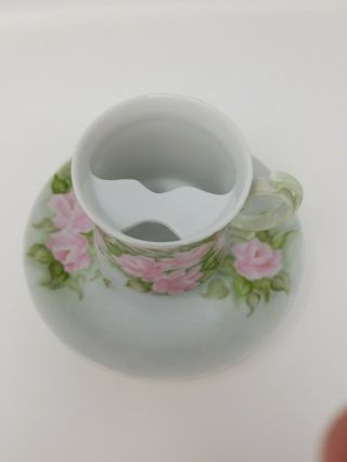 VIntage Porcelain Hand Painted Mustache Tea Cup Saucer 2