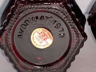 Vintage Avon Cape Cod Ruby Red Salt & Pepper Shaker Set 1978 4