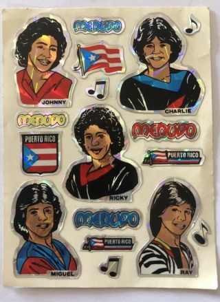 Menudo 1980’s Prismatic Vending Sticker Ricky Martin Rare