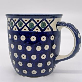 Set Of 3 Boleslawiec Polish Pottery Mugs For Coffee/tea/hot Cocoa 8 ozs 4