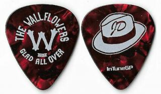 The Wallflowers White/red Pearl Tour Guitar Pick