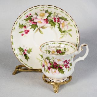 Royal Albert Flower Of The Month Teacup & Saucer 1 - Christmas Rose