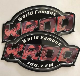 (2) Kroq X Gorillaz (2018) World Famous 106.  7 California Radio Station Stickers