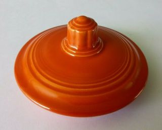 Fiesta Ware - Vintage Red Orange Replacement Lid For Teapot - Homer Laughlin
