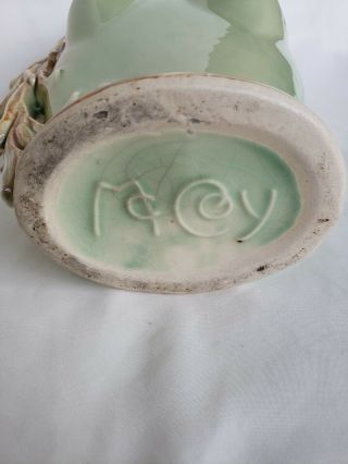 Vintage McCoy Pottery Vase/Planter - Peacock Bird - Green/Teal/Brown - EUC 4