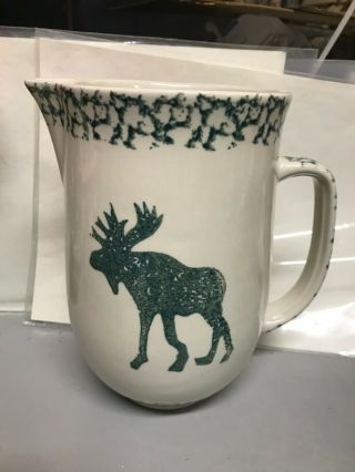 Vintage Folk Craft Moose Country Pitcher By Tienshan Nos
