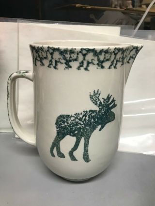 vintage FOLK CRAFT MOOSE COUNTRY Pitcher by Tienshan NOS 3