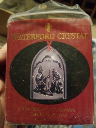 Waterford Crystal Nativity The Holy Family 1998 1st Edition Ornament