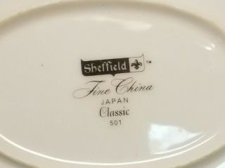 NOW WITH DISHES Sheffield Fine China Classic 501 Gravy Boat dish set W BOWLS 3