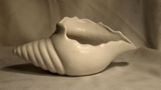 Vintage Van Briggle Pottery White Conch Shell
