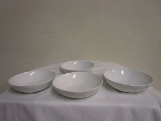 Set Of 4 Corning Centura White 6 - 1/8” Coupe Cereal Bowls