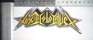 Toxic Holocaust Yellow/white Logo Embroidered Patch (iron On/sew On)