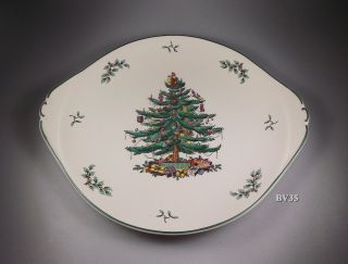 Spode Christmas Tree Round Handled Cake Plate 13 " - Serving -