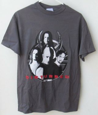 Disturbed 2002 Rock Concert Tour Mens Xl Gray T Shirt Szm