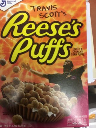 10 Limited Travis Scott X Reeses Puffs Cereal - Family Sized - Rare