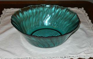 Jeannette Depression Glass Ultramarine Swirl Serving Bowl - 9 "
