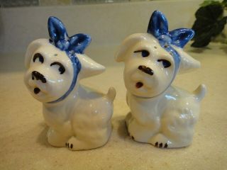 Vintage Shawnee Mugsy Dogs With Toothache Salt & Pepper Shakers