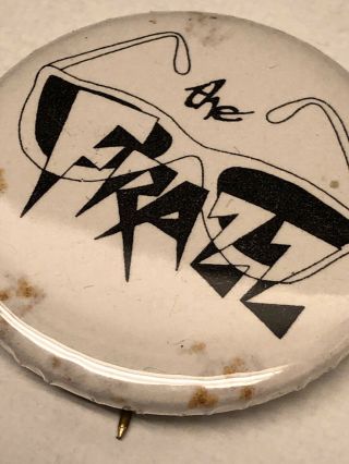 Vintage The Frazz Pinback Badge Button Pin Music