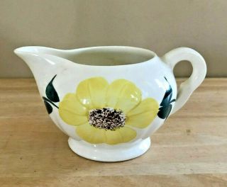 Vintage Southern Pottery Blue Ridge Creamer Sugar Bowl Set Colonial Sunny Yellow 3