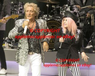 Rod Stewart & Cyndi Lauper 8x10 Concert Photo - Unpublished