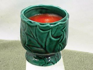 LEFTON CANDLE HOLDER GREEN HOLLY RED BERRY EGG CUP 4369 RED CANDLE VINTAGE 2