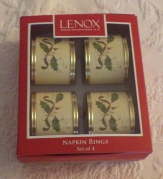 Lenox Nouveau Napkin Rings Set Of 4 7312 Holiday