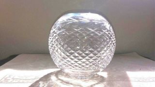 Vintage Waterford Crystal Irish Rose Bowl Glandore Globe 6 " X4 " Signed