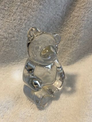 Princess House Lead Crystal Bear Paperweight Figurine