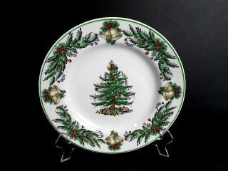 Spode Christmas Tree Garland Dinner Plate Euc No Signs Of Wear 10 - 5/8 "