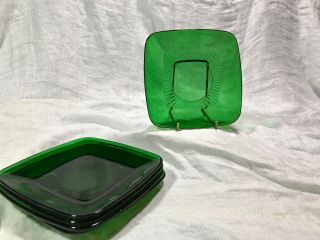 Vintage Anchor Hocking Emerald Green Luncheon Plate
