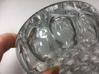Vintage Clear Glass Dome 16 Hole Flower Frog - Patented April 11,  1916 3