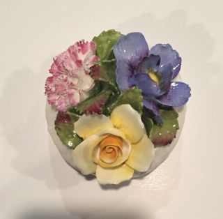 Aynsley England Fine Bone China Flowers Hand Modelled Hand Painted Vintage