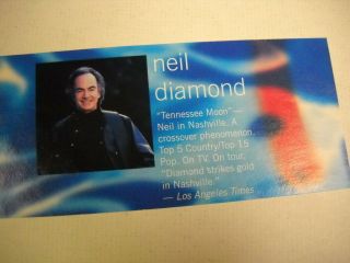 Neil Diamond Neil In Nashville.  1996 Music Biz Promo Trade Advert
